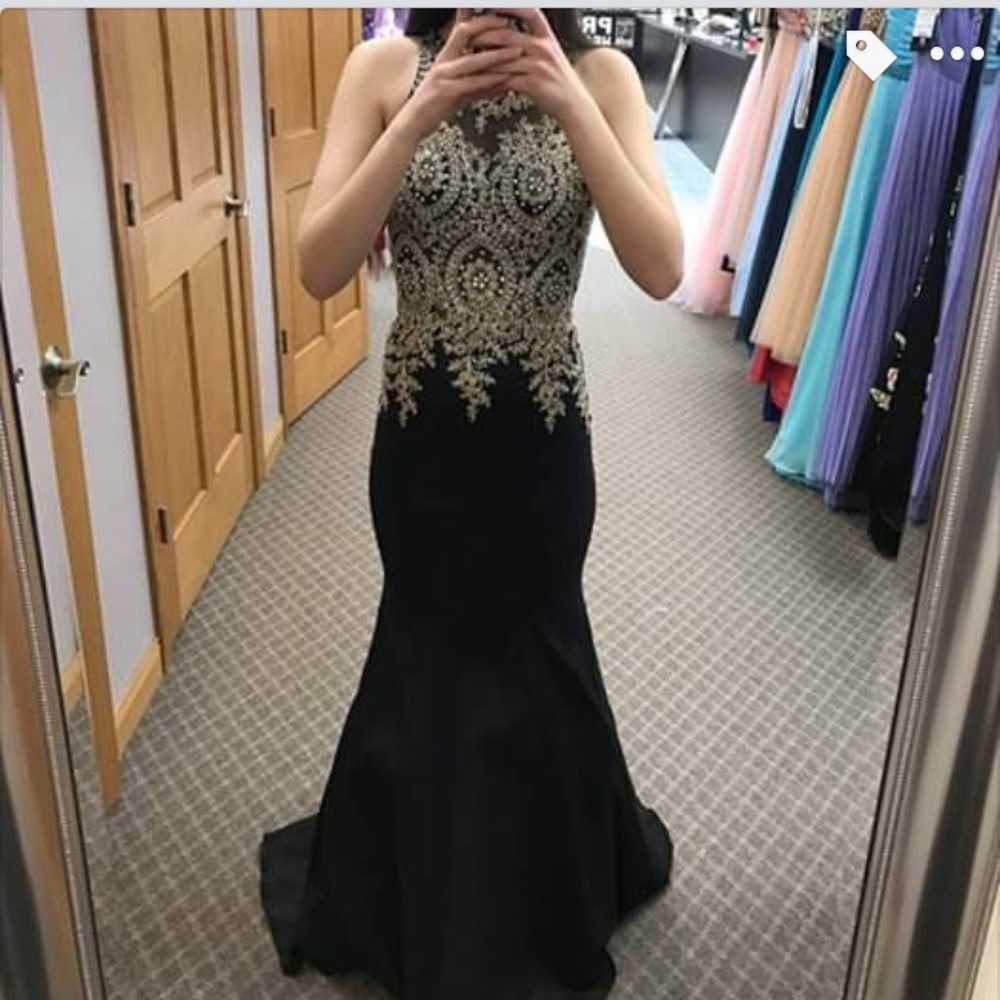 Gorgeous black and gold dress